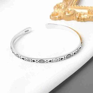 New Boho Engraved Silver Adjustable Cuff Bracelet